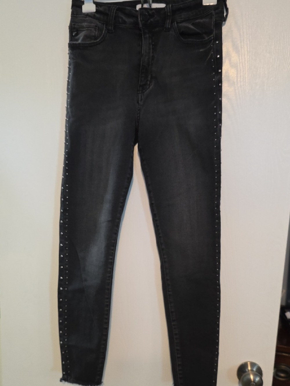 KanCan Black Skinny Jeans with Side Stud Detail